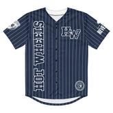 Hot Wheels Navy Striped Baseball Jersey
