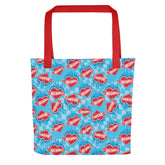 Hot Wheels Heart with Flame Tote Bag