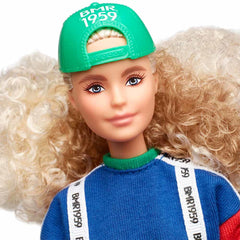 Barbie BMR1959 Doll - Color Block Sweatshirt with Logo Tape & Striped Shorts