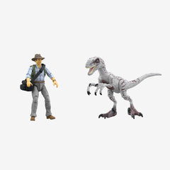 Jurassic World Toys Dr Grant & Raptor Figures Hammond Collection