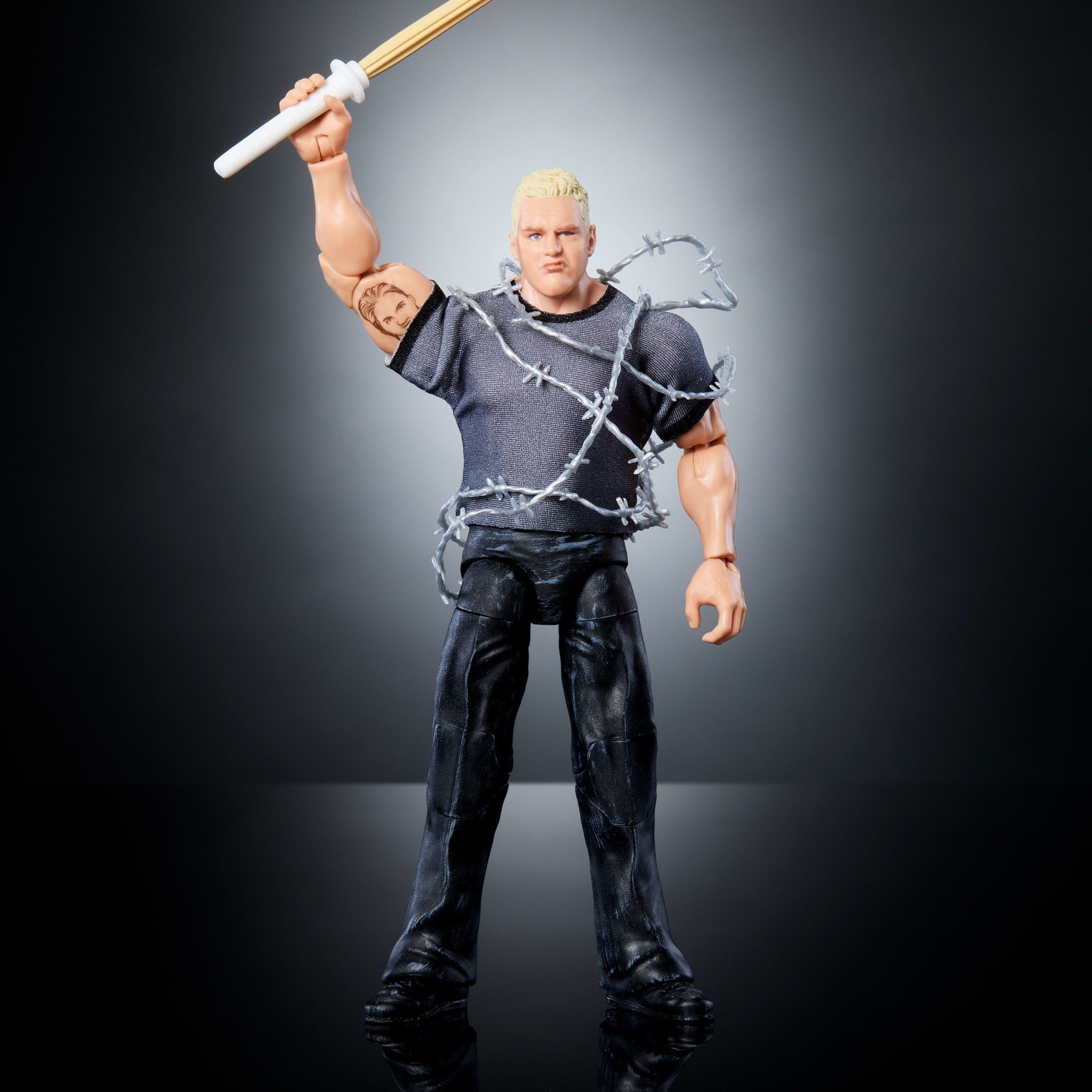 WWE Elite Collection Monday Night War Hardcore Hak Action Figure & Golga Build-A-Figure Parts