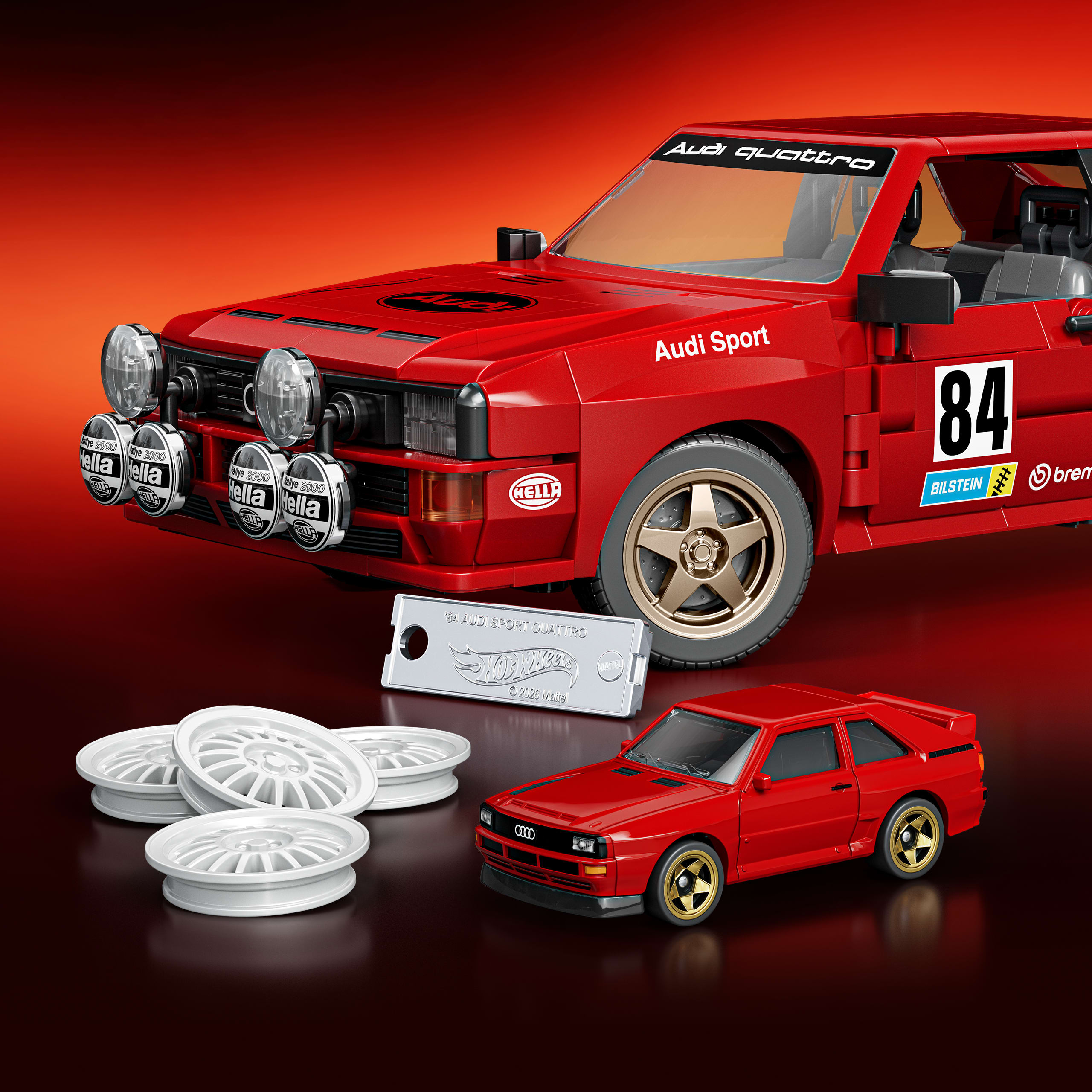 Mattel Brick Shop Hot Wheels '84 Audi Sport quattro Building Set