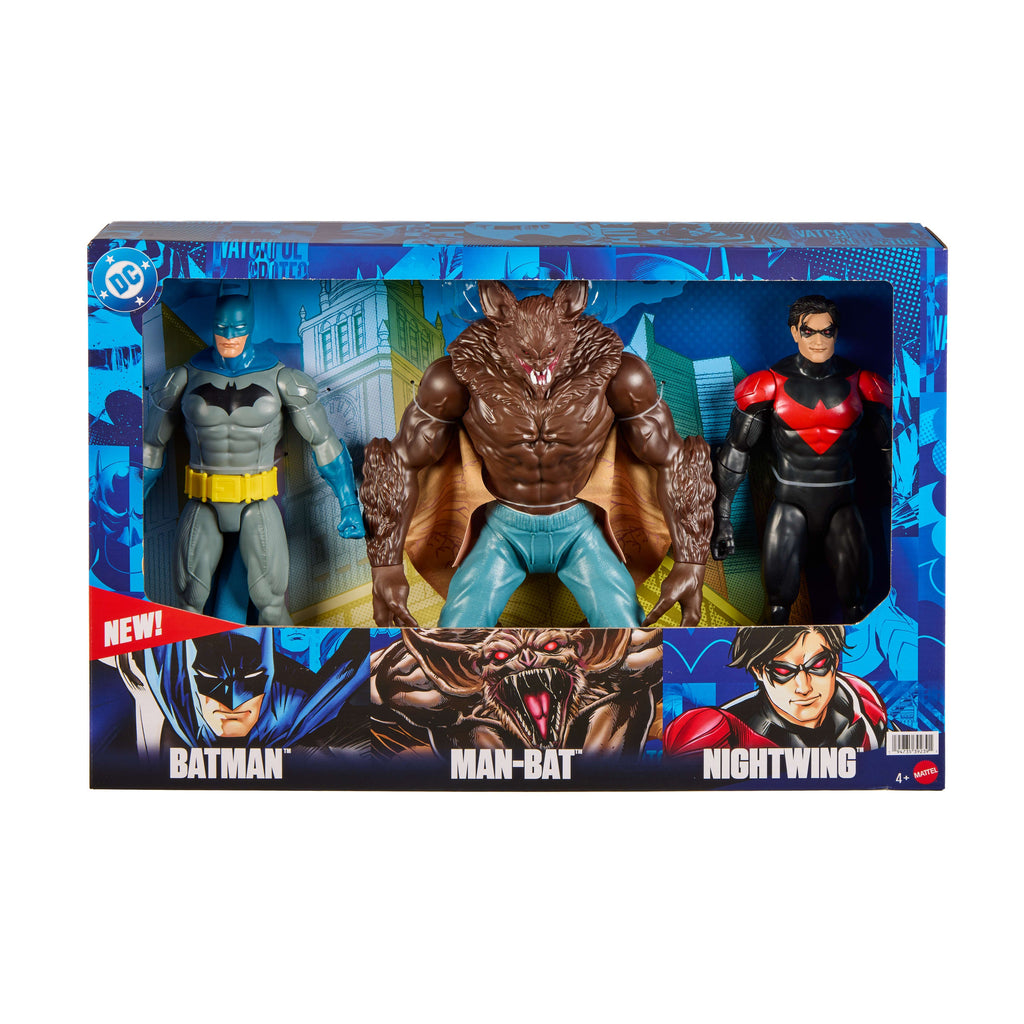 DC Premier Batman & Nightwing Vs Villain Man-Bat 3-Pack Action Figures