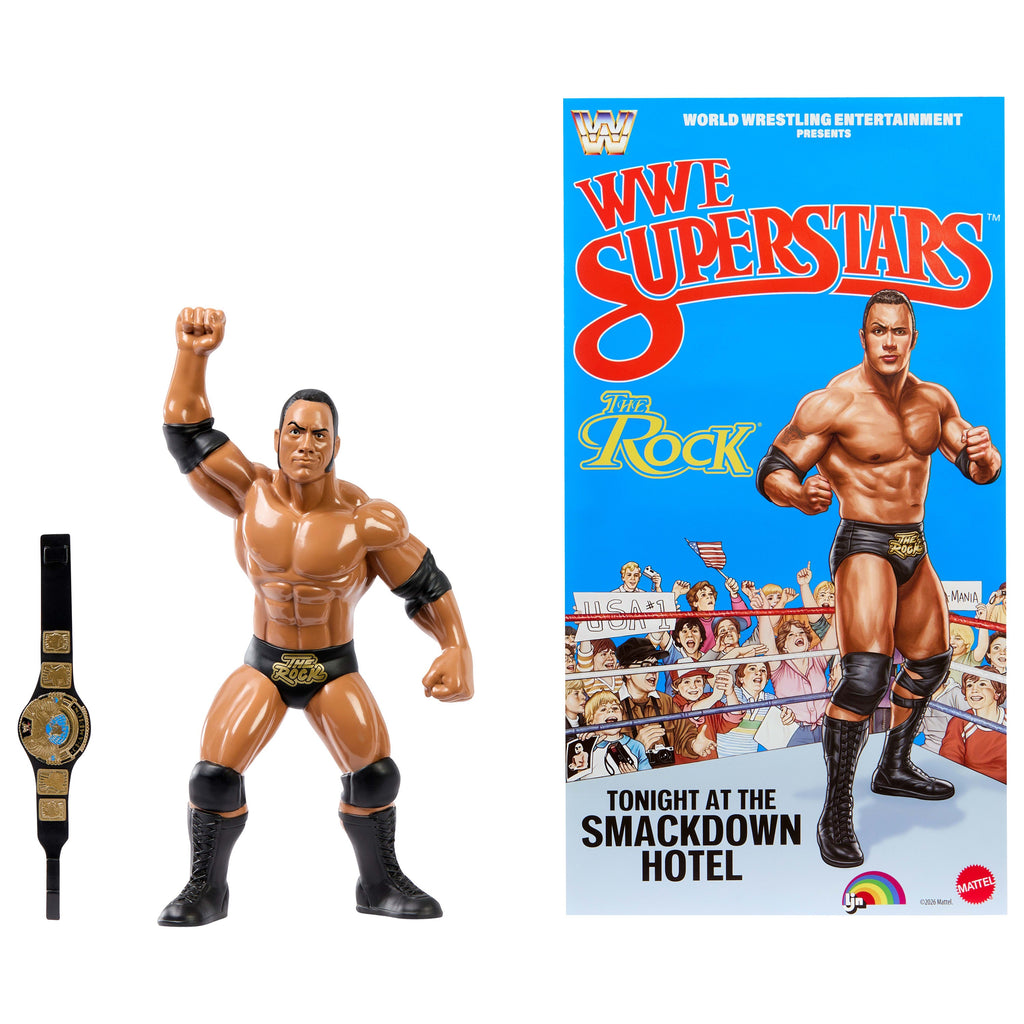 LJN WWE Superstars The Rock Action Figure