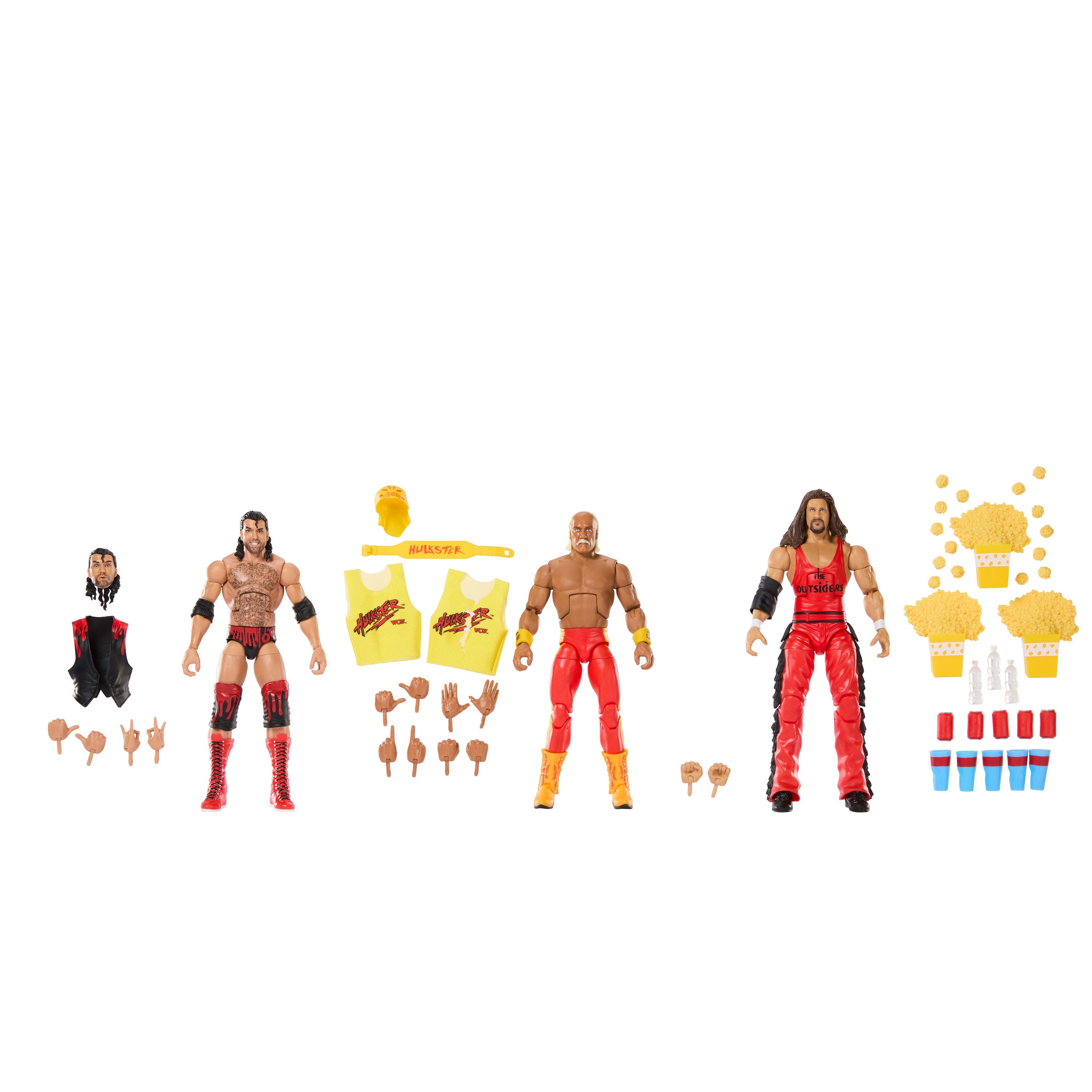 WWE Elite Scott Hall Kevin Nash Hulk Hogan Action Figures