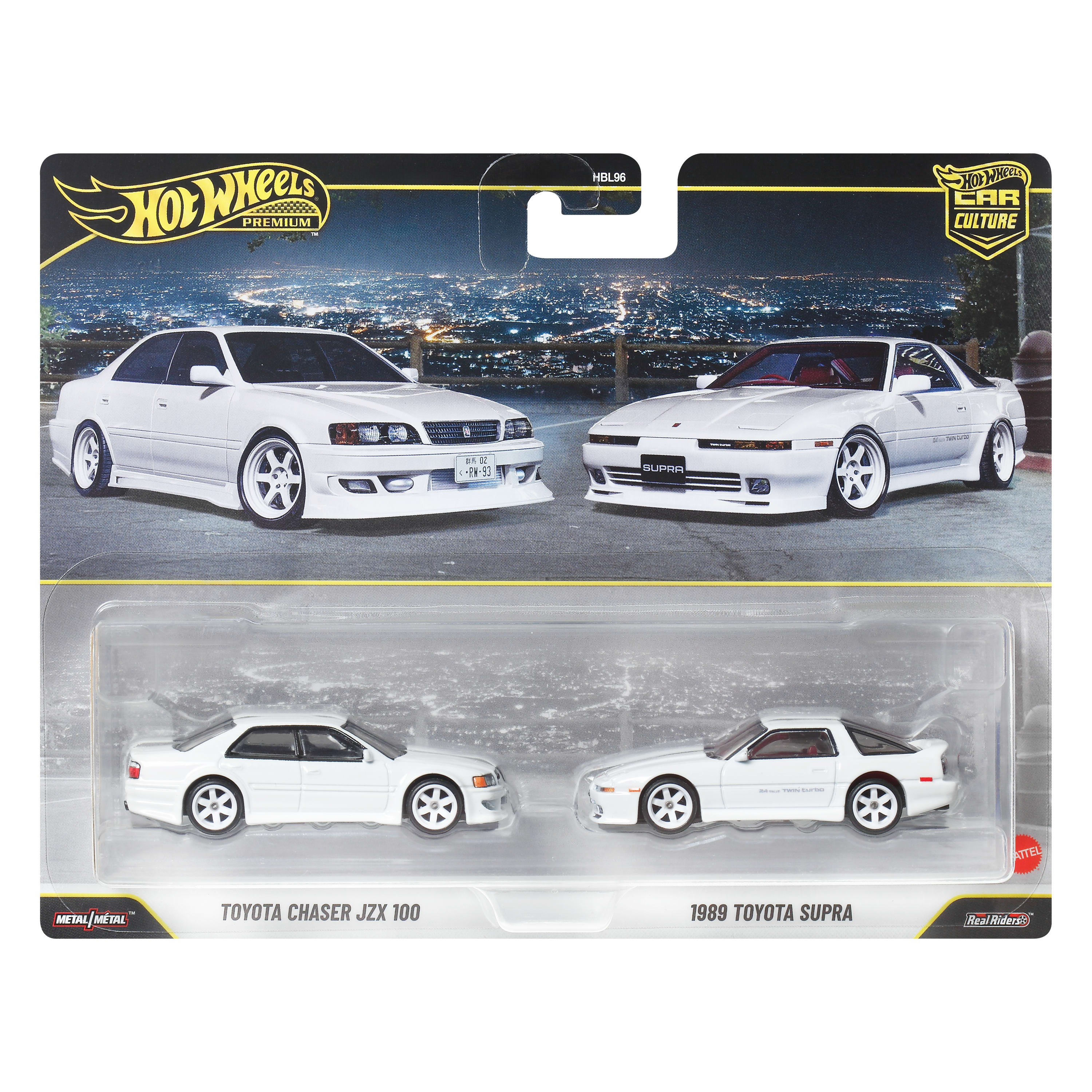 Hot Wheels Premium Car Culture 2-Pack Toyota Chaser JZX 100 & 1989 Toyota Supra
