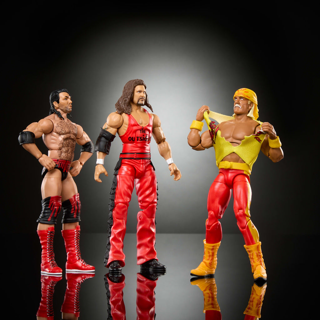 WWE Elite Scott Hall Kevin Nash Hulk Hogan Action Figures