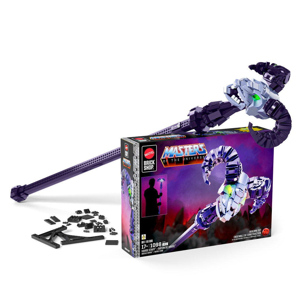 Mattel Brick Shop Masters of the Universe Skeletor Havoc Staff