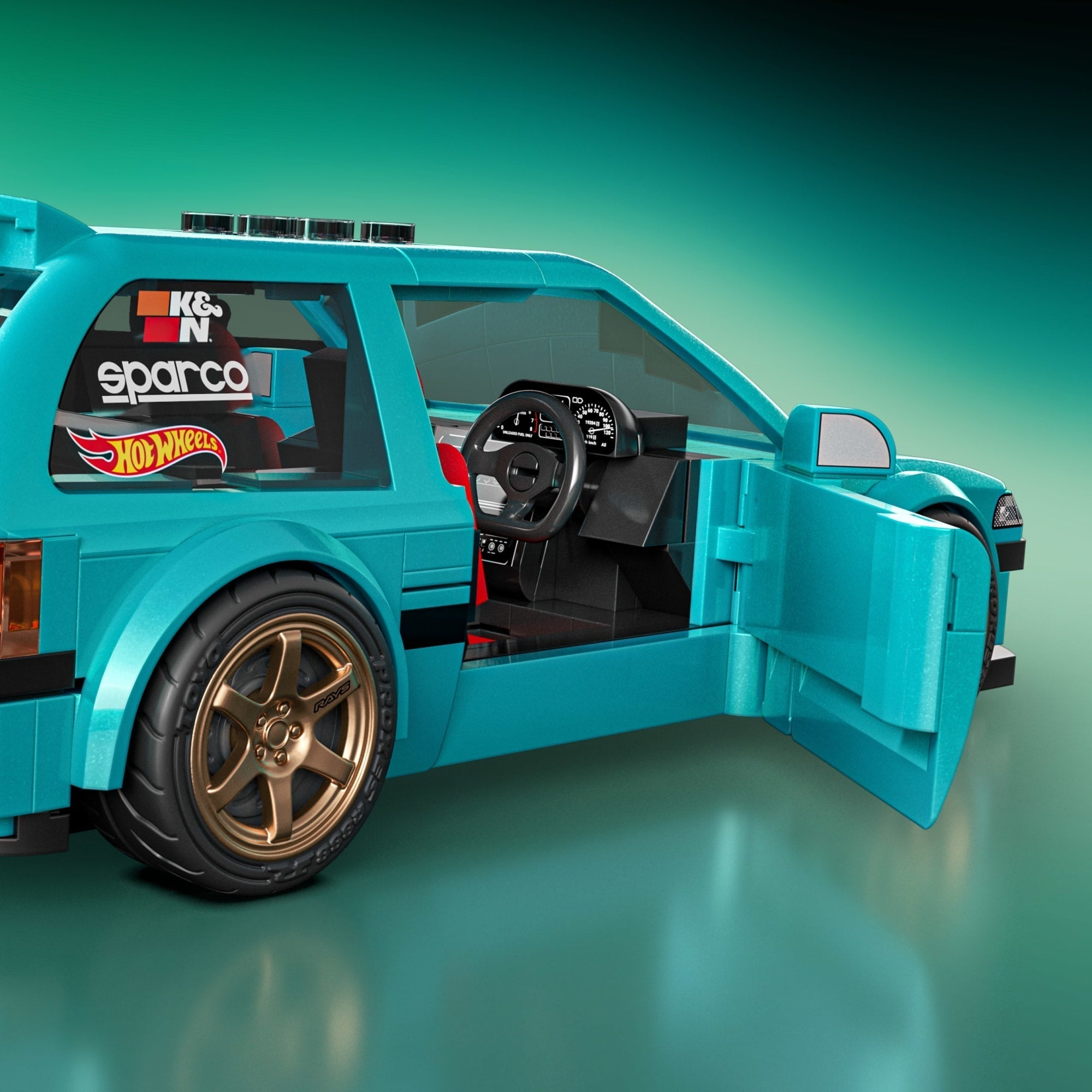 Mattel Brick Shop Hot Wheels Custom ’90 Honda Civic EF Building Set