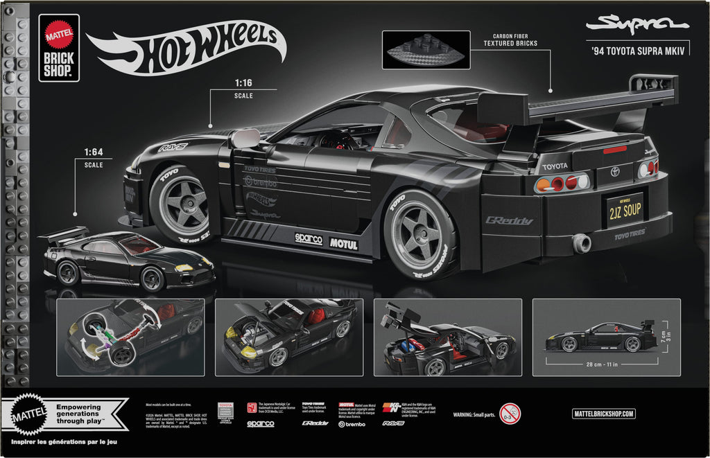 Mattel Brick Shop Hot Wheels ’94 Toyota Supra MKIV Building Set
