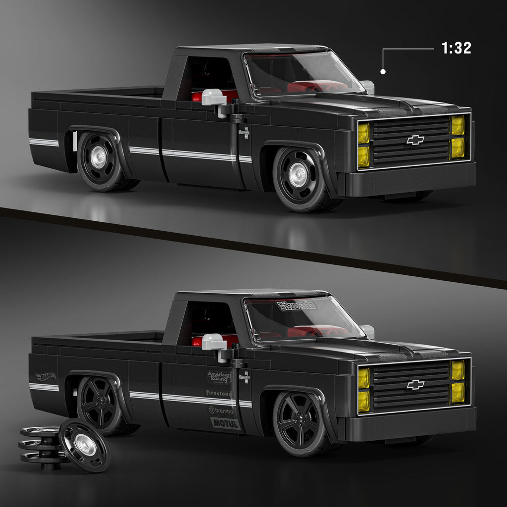 Mattel Brick Shop Hot Wheels '83 Chevy Silverado Building Set