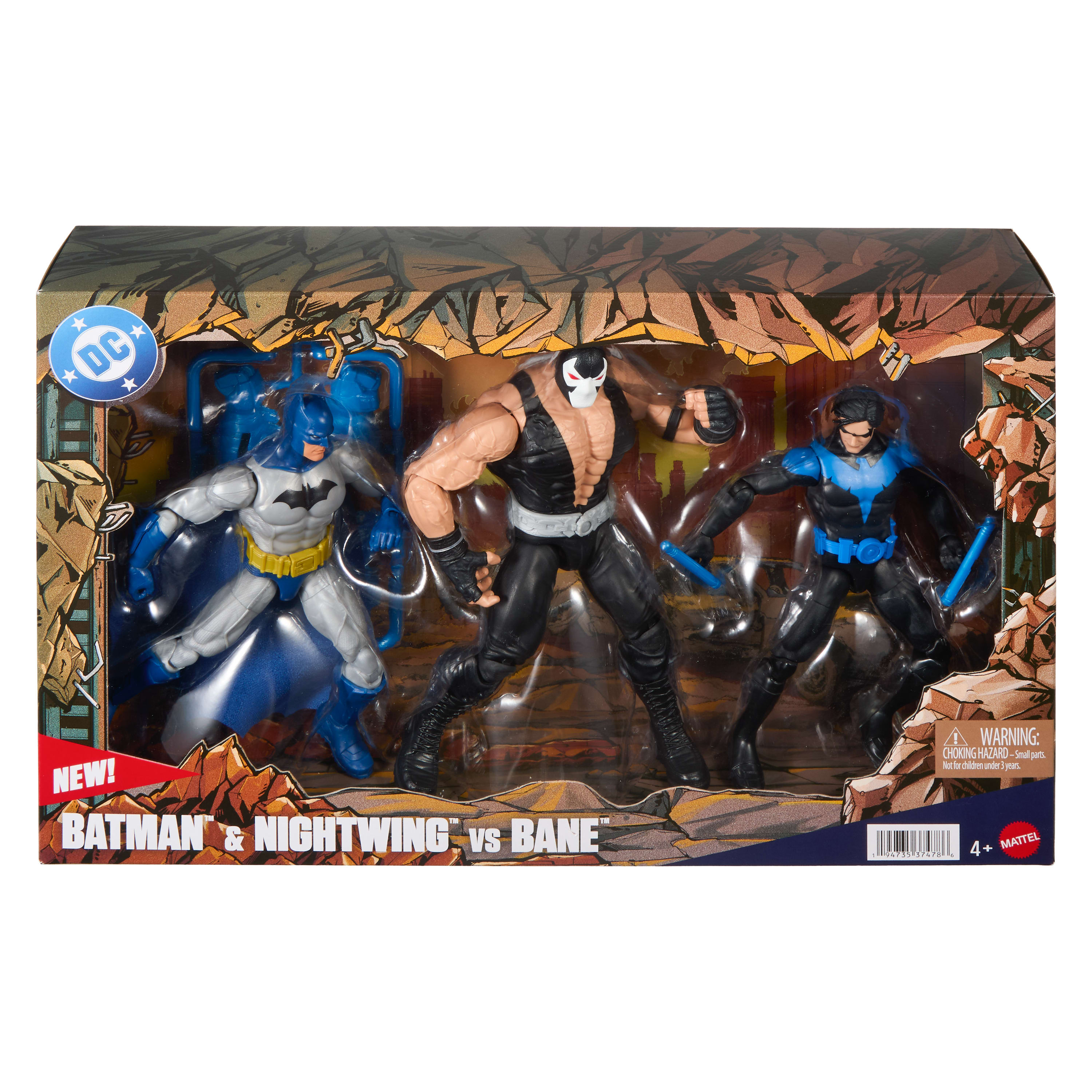 DC Premier Batman & Nightwing vs. Bane 3-Pack Action Figure