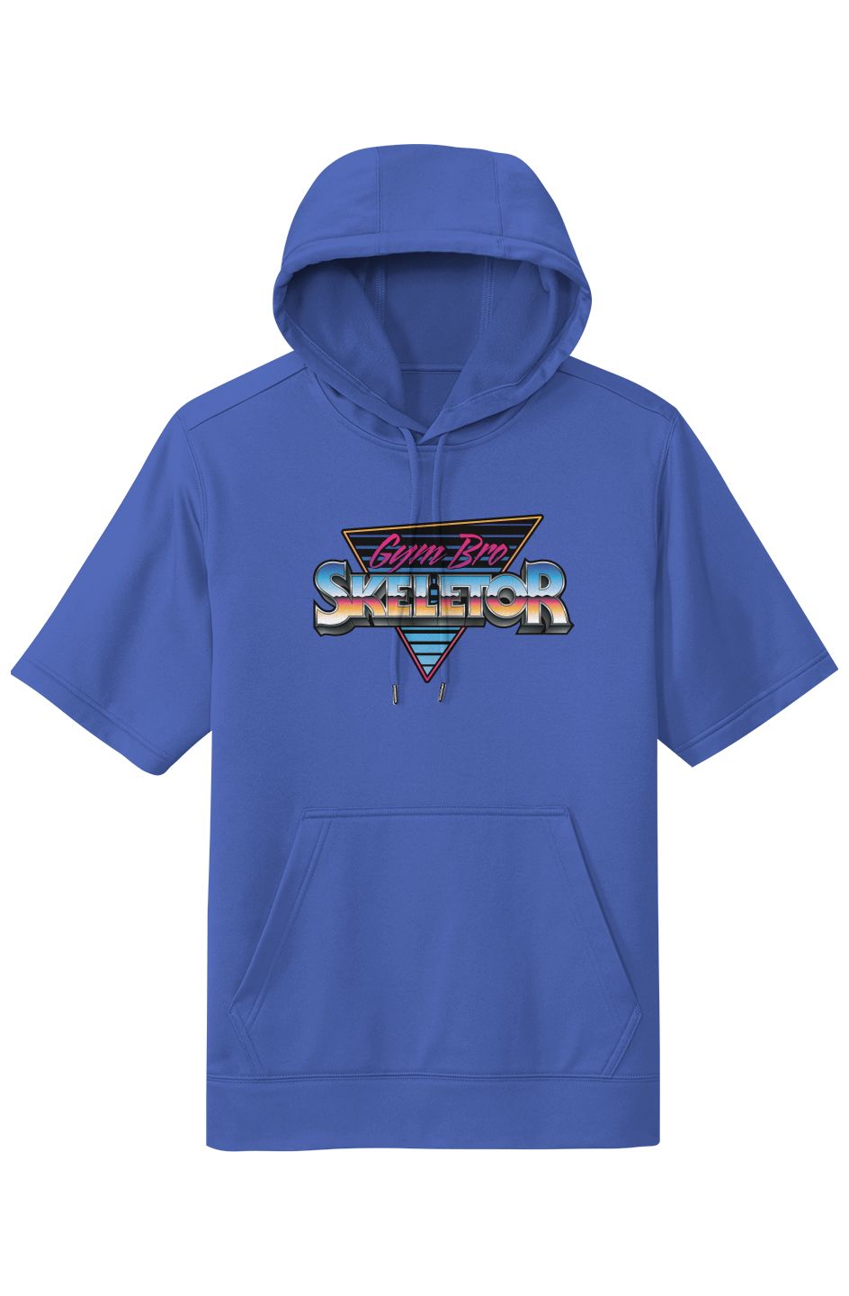Masters of the Universe Gym Bro Skeletor Blue Short Sleeved Hoodie