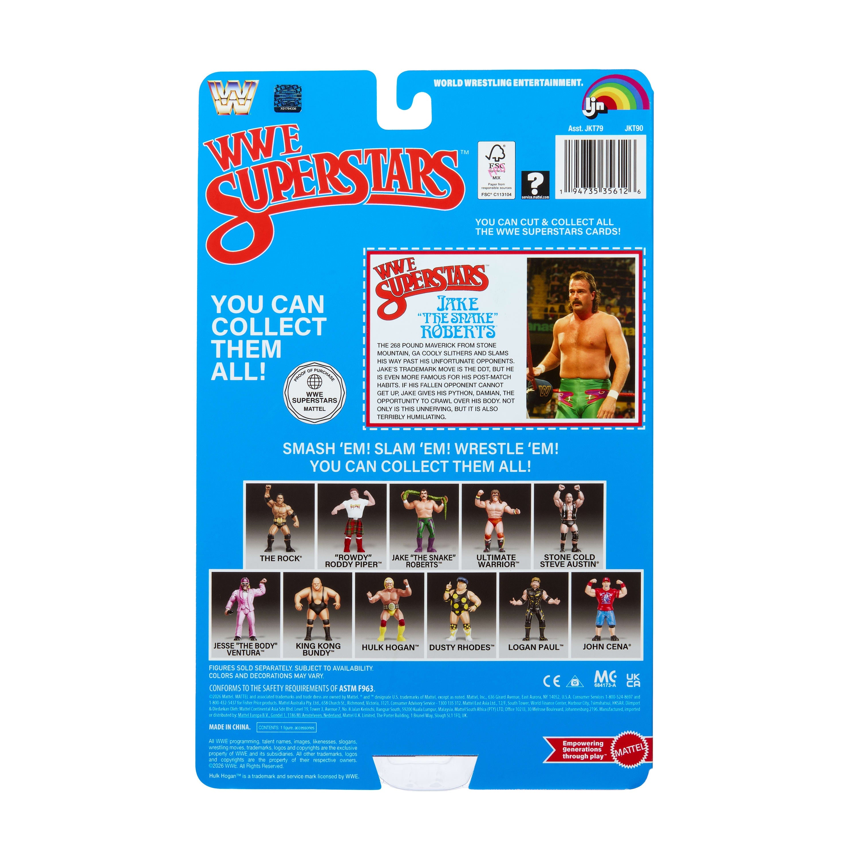 LJN WWE Superstars Jake “The Snake” Roberts Action Figure