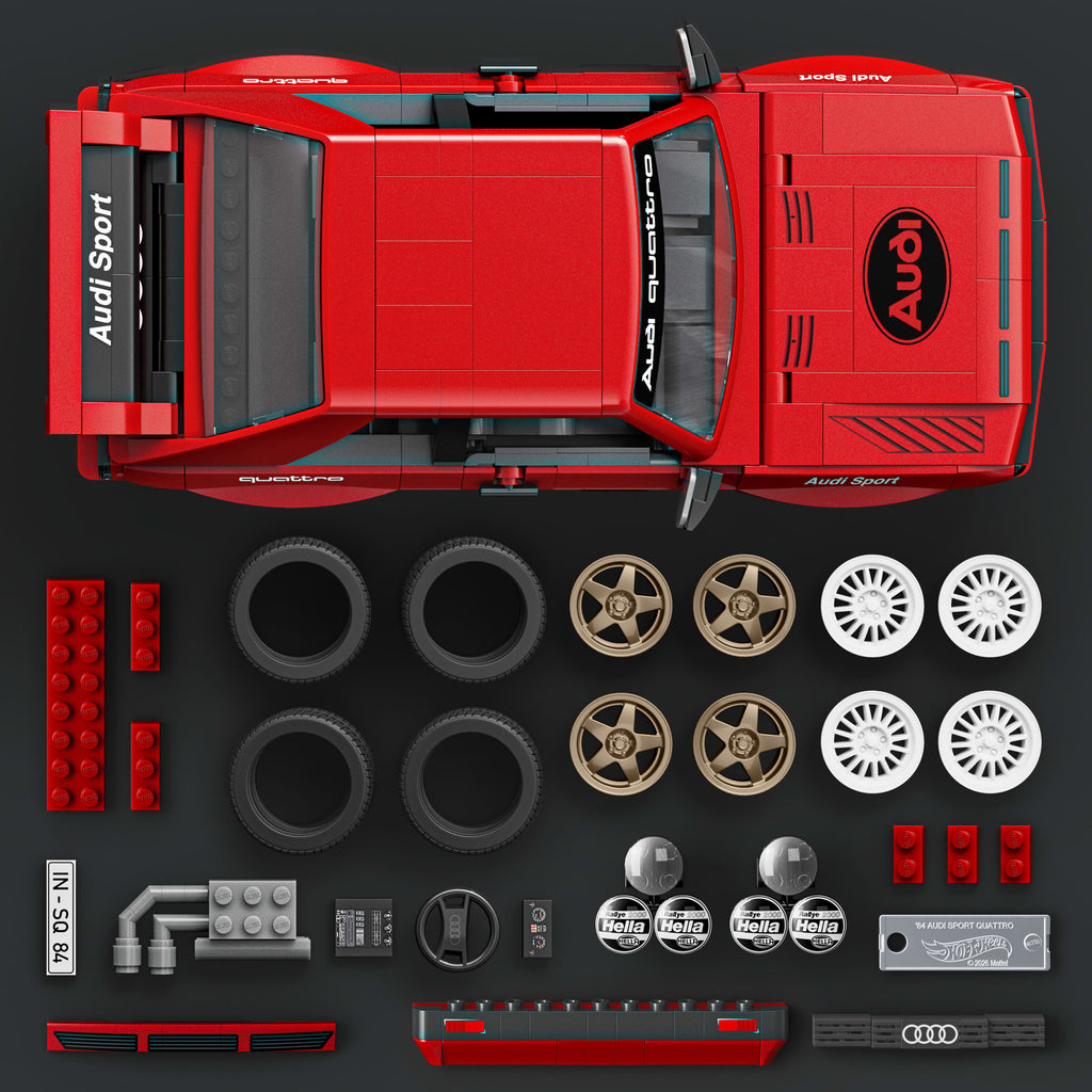 Mattel Brick Shop Hot Wheels '84 Audi Sport quattro Building Set