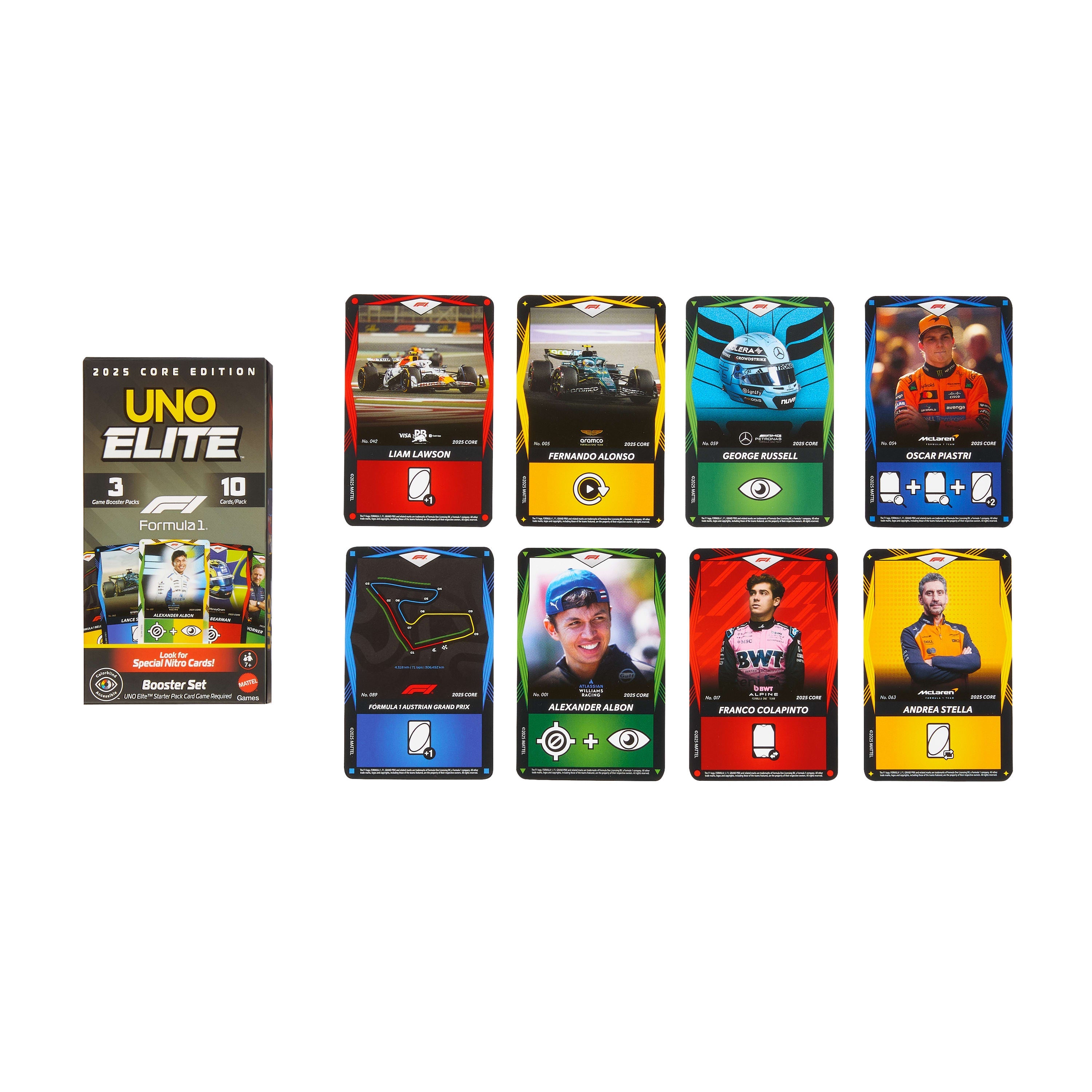 UNO Elite™ Formula 1® 2025 Core Edition Booster Set