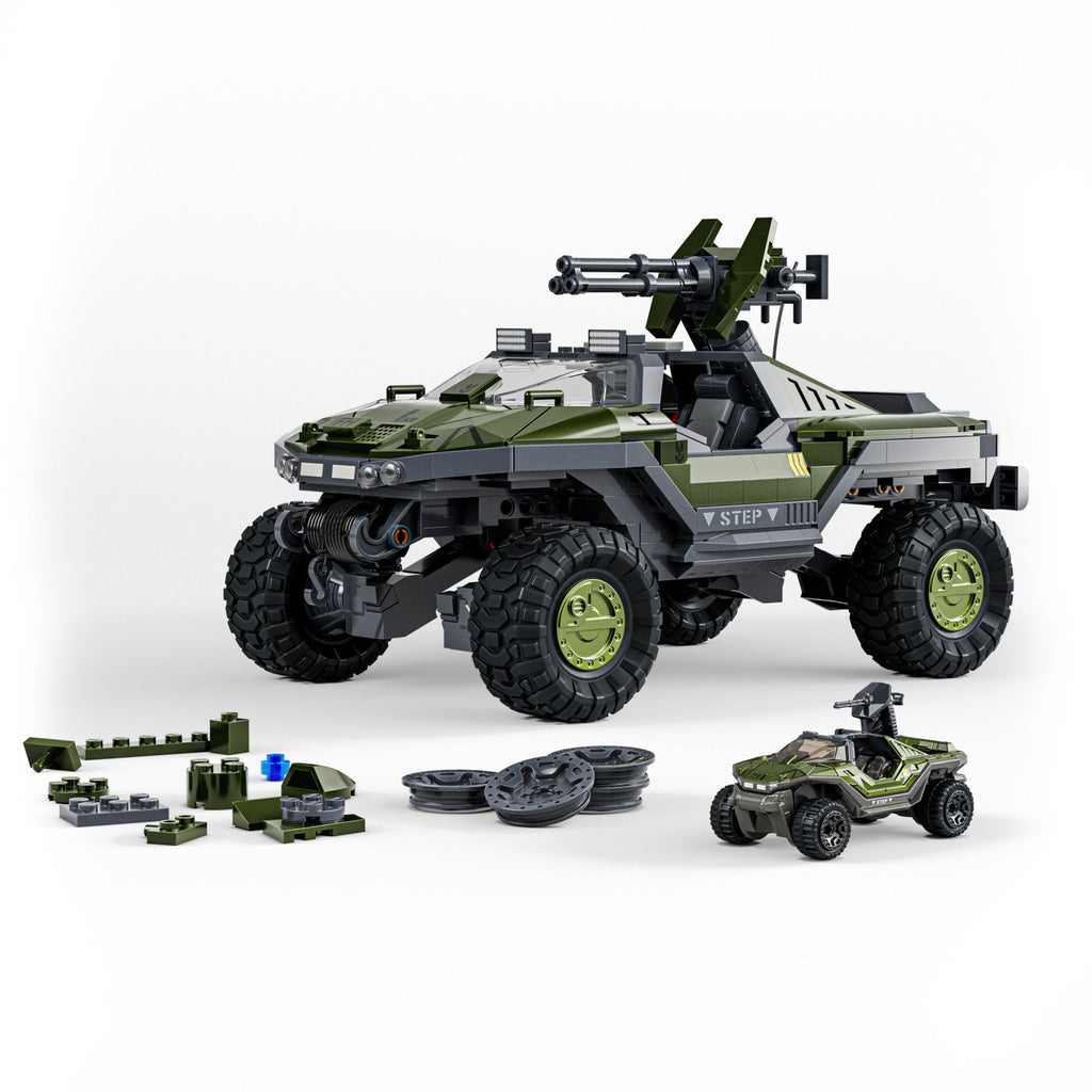 Mattel Brick Shop Hot Wheels Halo UNSC M12 Warthog Building Set