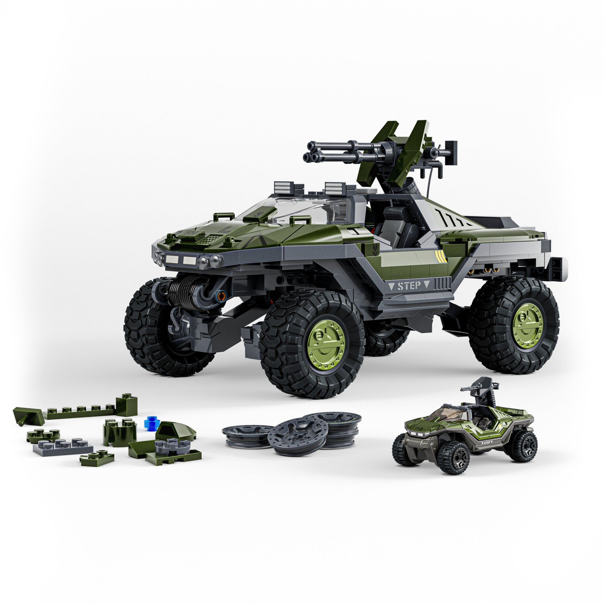 Mattel Brick Shop Hot Wheels Halo UNSC M12 Warthog Building Set