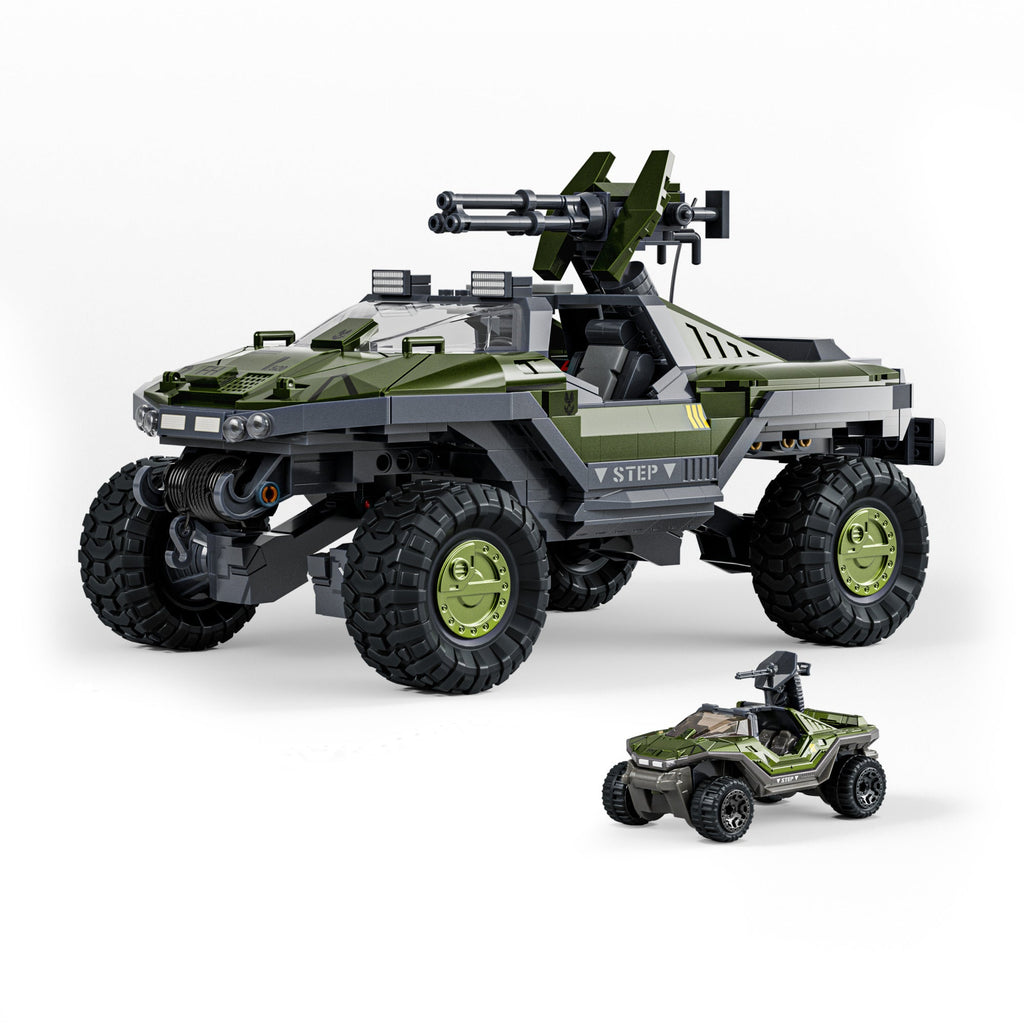 Mattel Brick Shop Hot Wheels Halo UNSC M12 Warthog Building Set