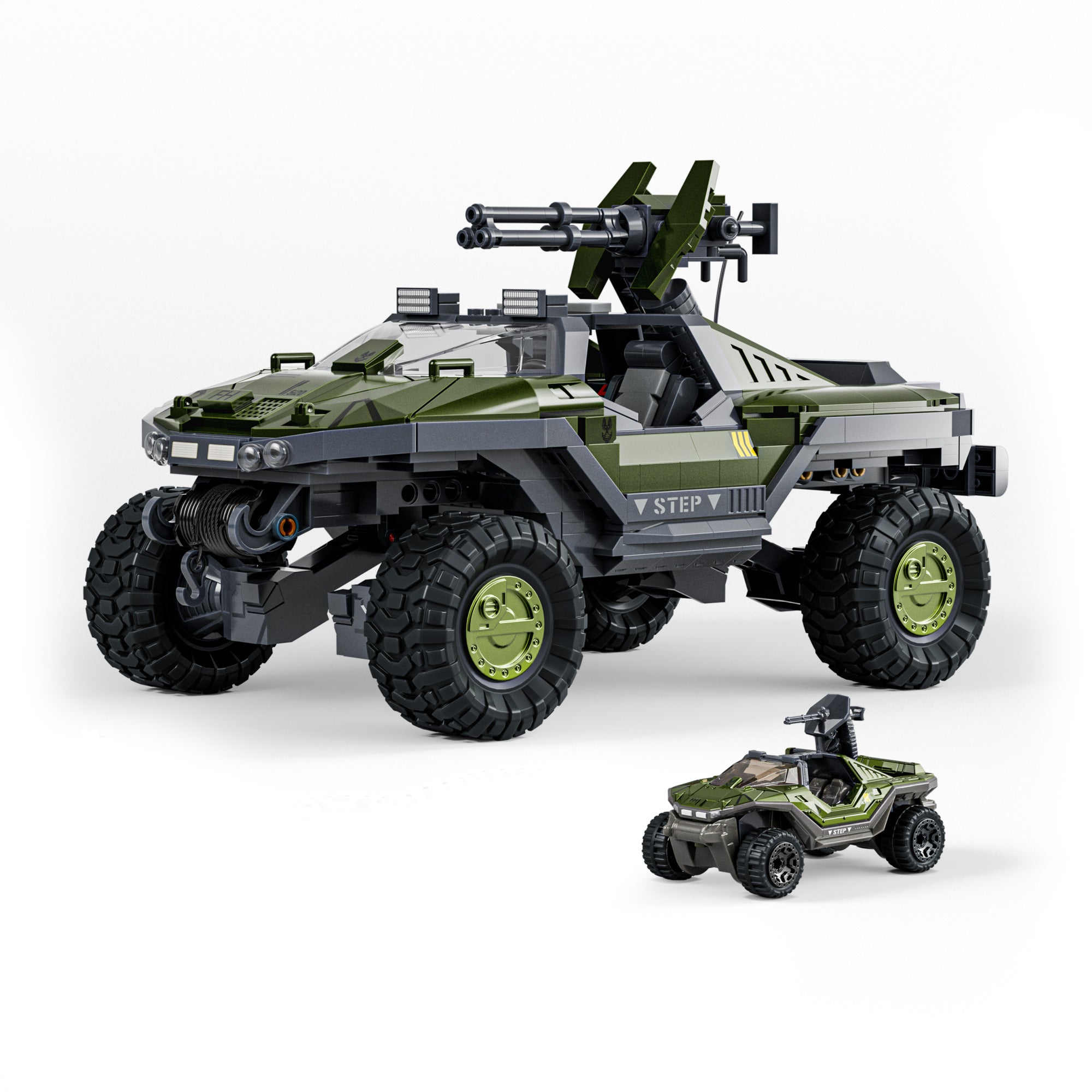 Mattel Brick Shop Hot Wheels Halo UNSC M12 Warthog Building Set