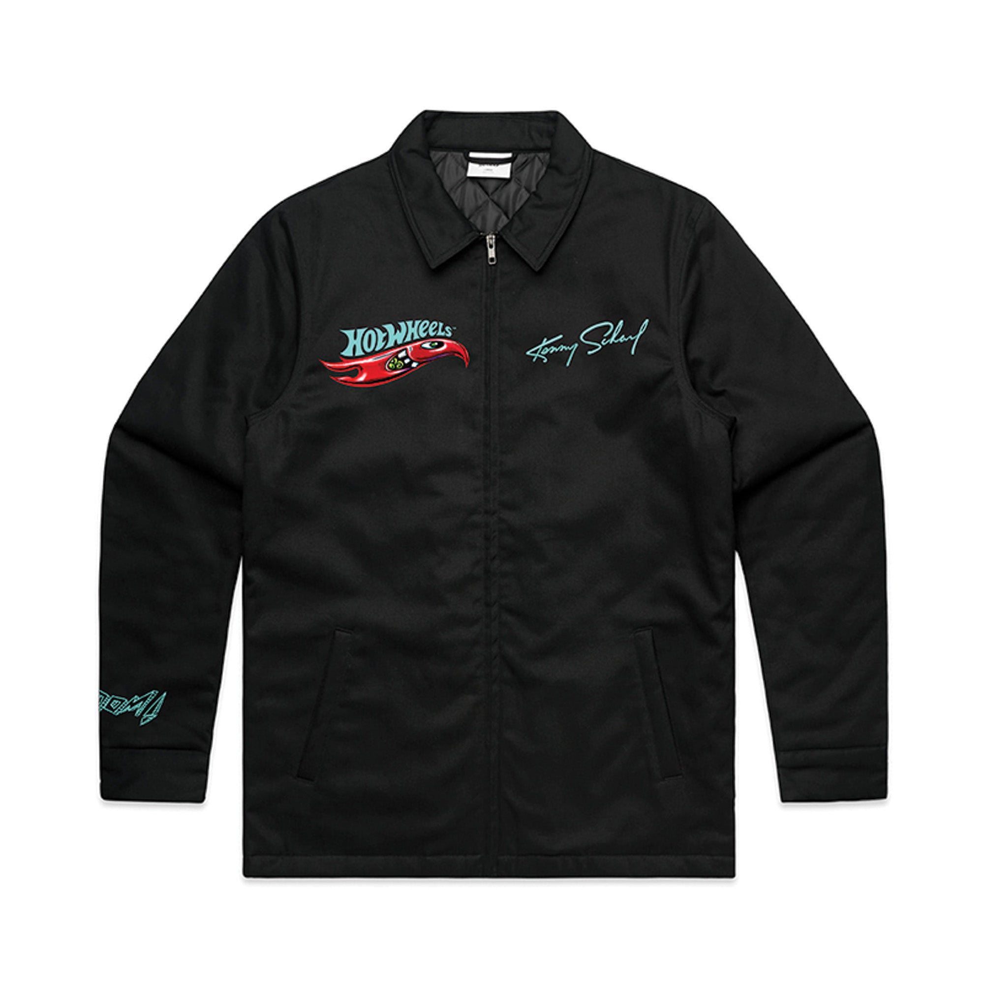 Hot Wheels x Kenny Scharf Black Embroidered Zip Front Jacket