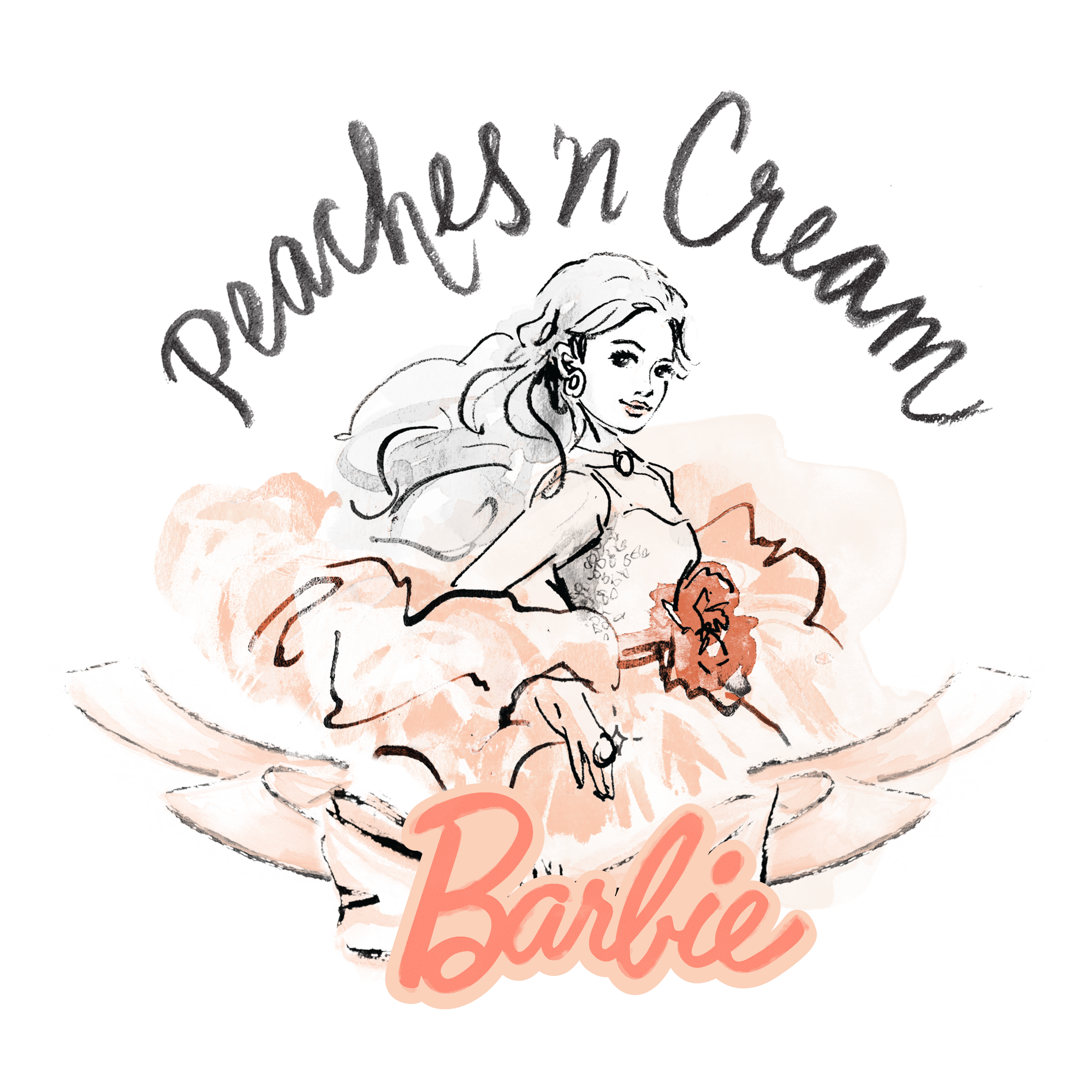 Barbie Peaches 'n Cream Mauve Hoodie