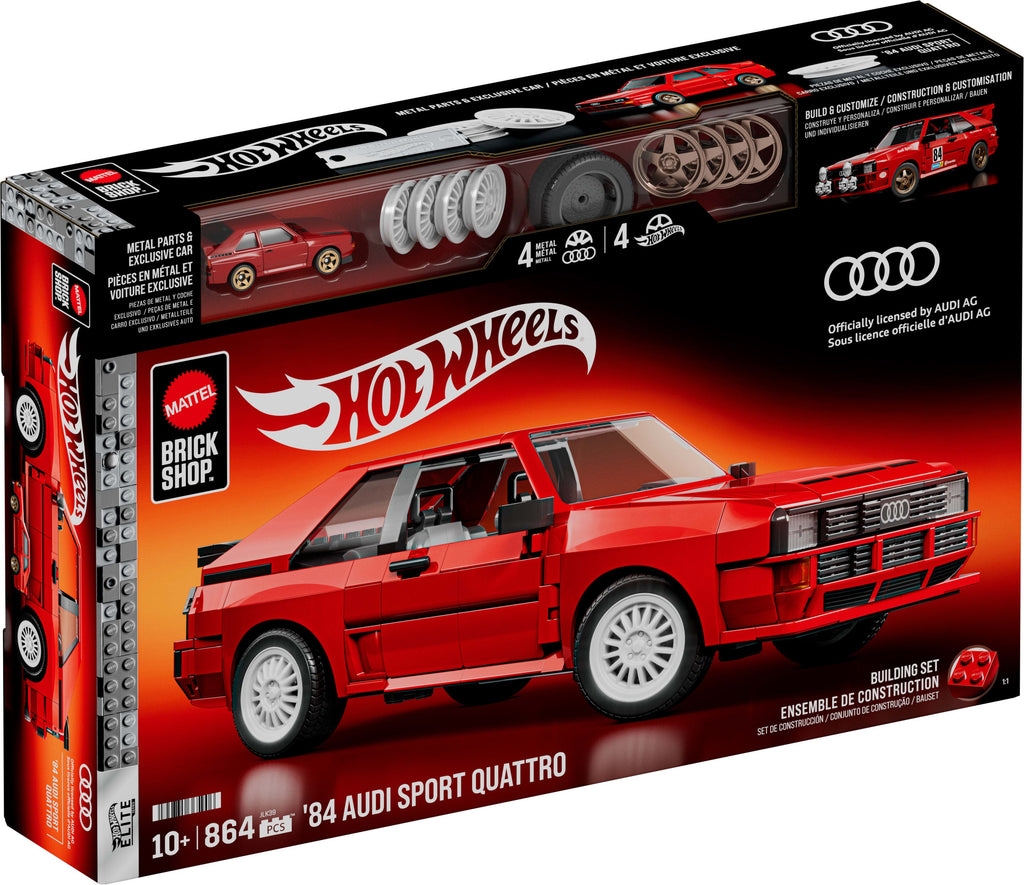 Mattel Brick Shop Hot Wheels '84 Audi Sport quattro Building Set