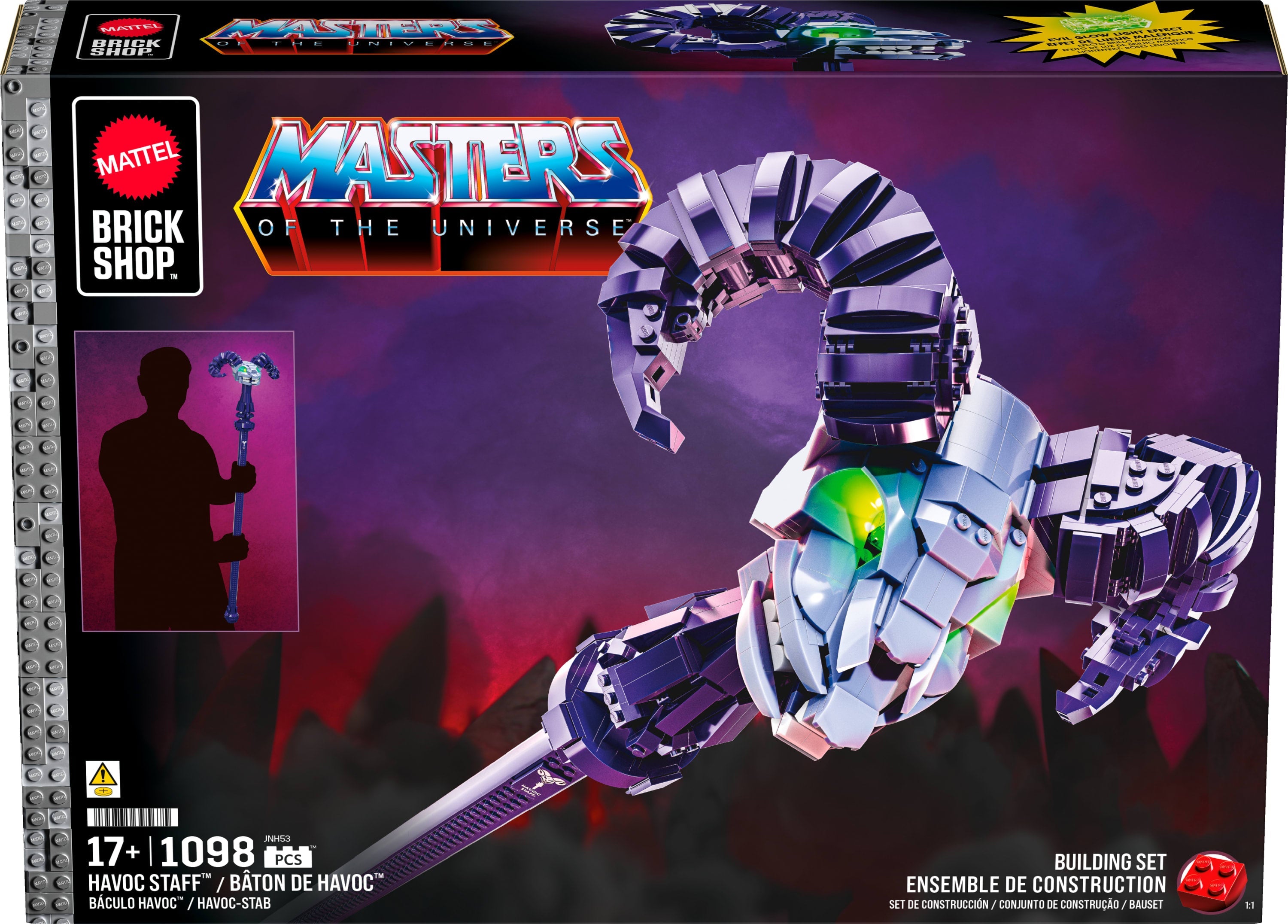 Mattel Brick Shop Masters of the Universe Skeletor Havoc Staff