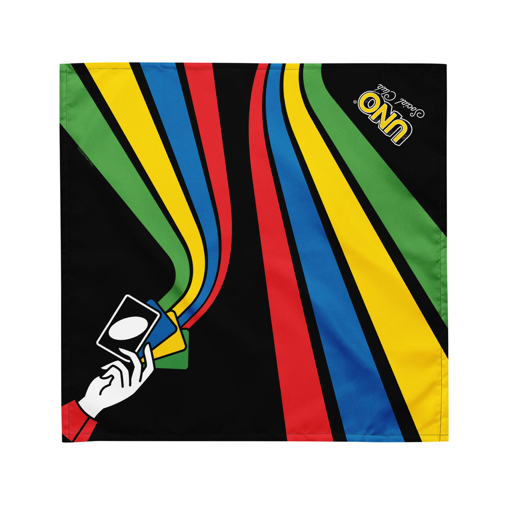 UNO Social Club Colored Lines Black Bandana