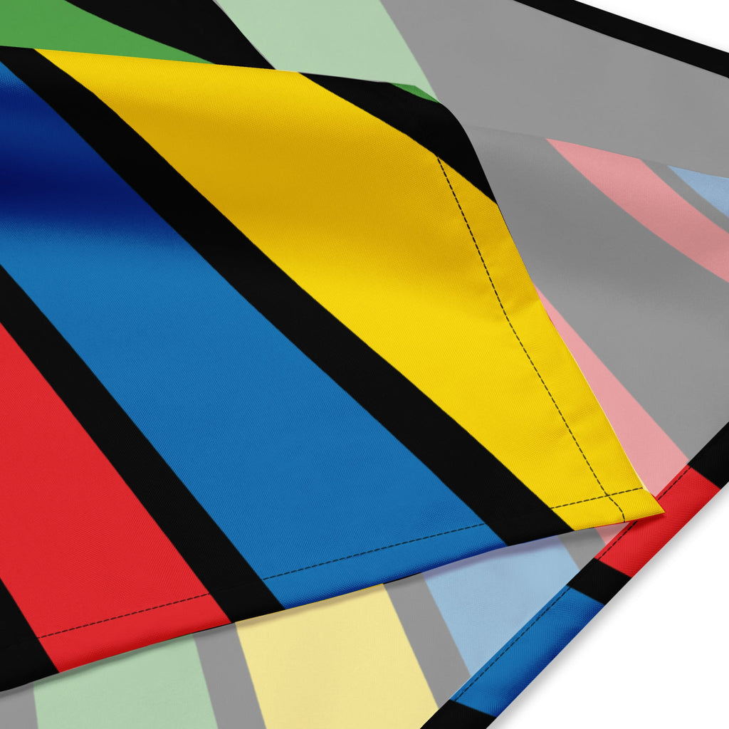 UNO Social Club Colored Lines Black Bandana