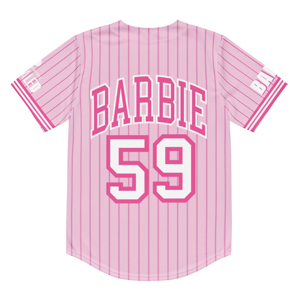 Barbie Pink Striped Baseball Jersey