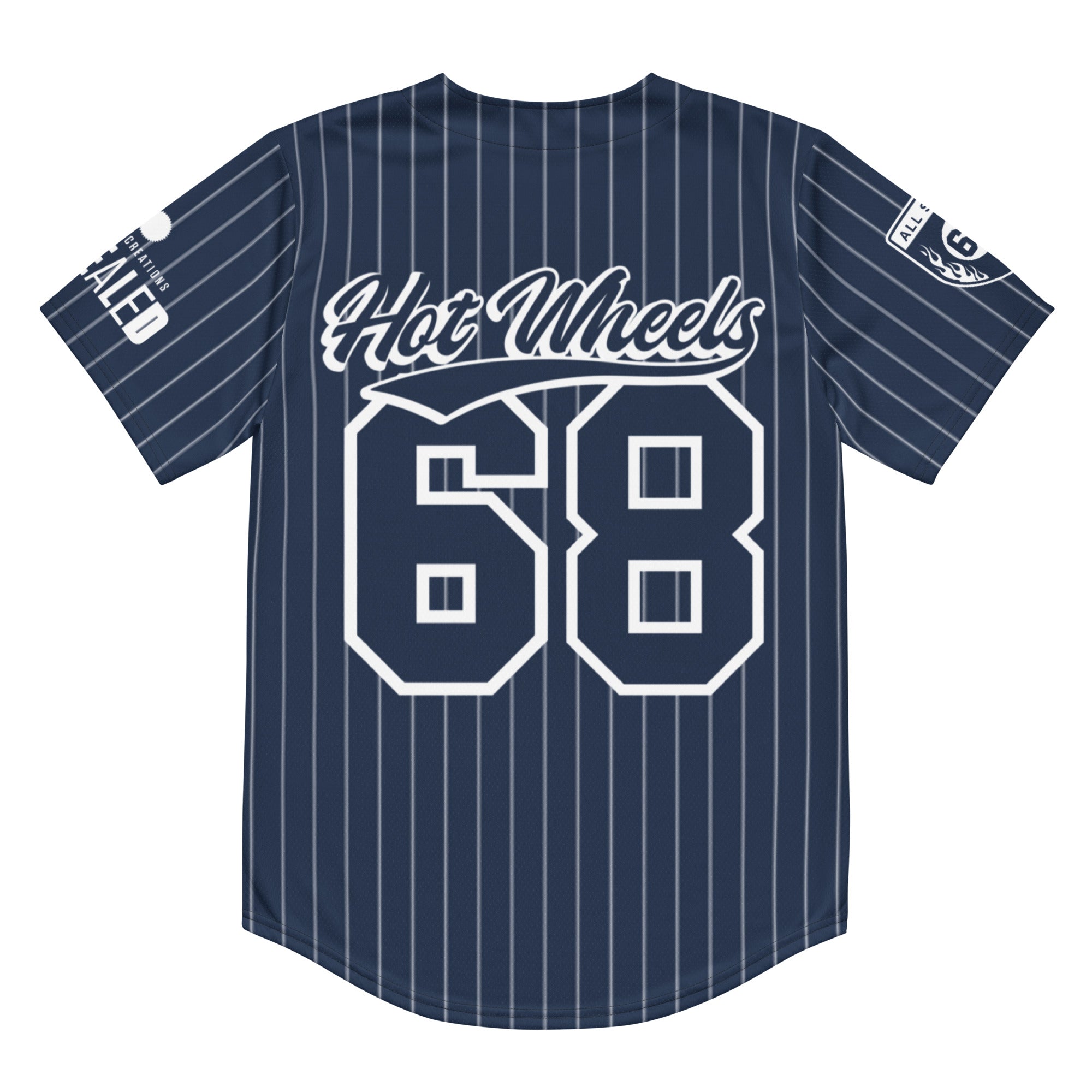 Hot Wheels Navy Striped Baseball Jersey