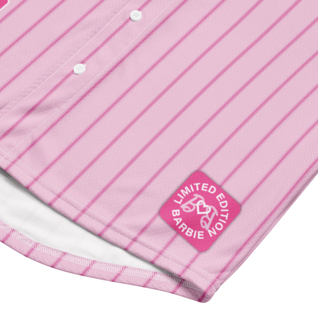 Barbie Pink Striped Baseball Jersey