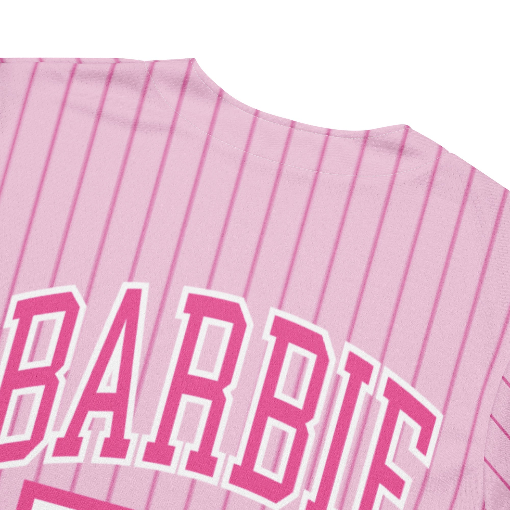 Barbie Pink Striped Baseball Jersey
