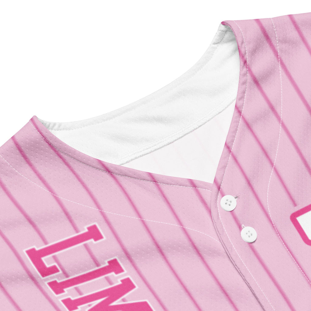 Barbie Pink Striped Baseball Jersey