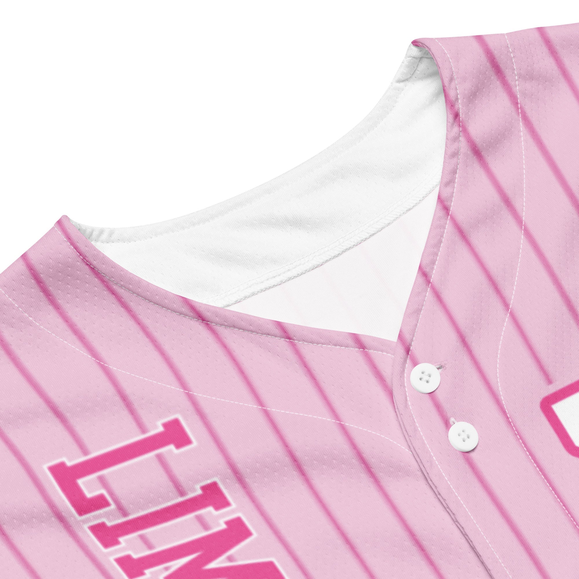 Barbie Pink Striped Baseball Jersey