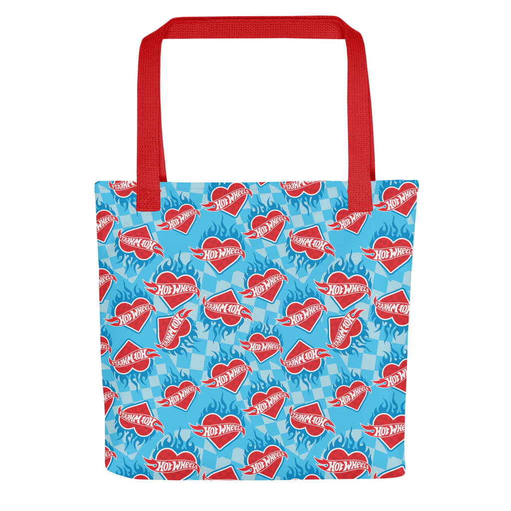 Hot Wheels Heart with Flame Tote Bag