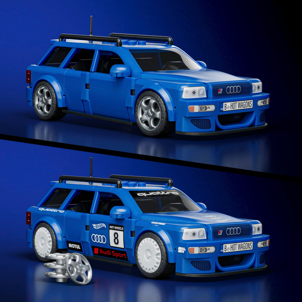 Mattel Brick Shop Hot Wheels Audi Avant RS2 Building Set