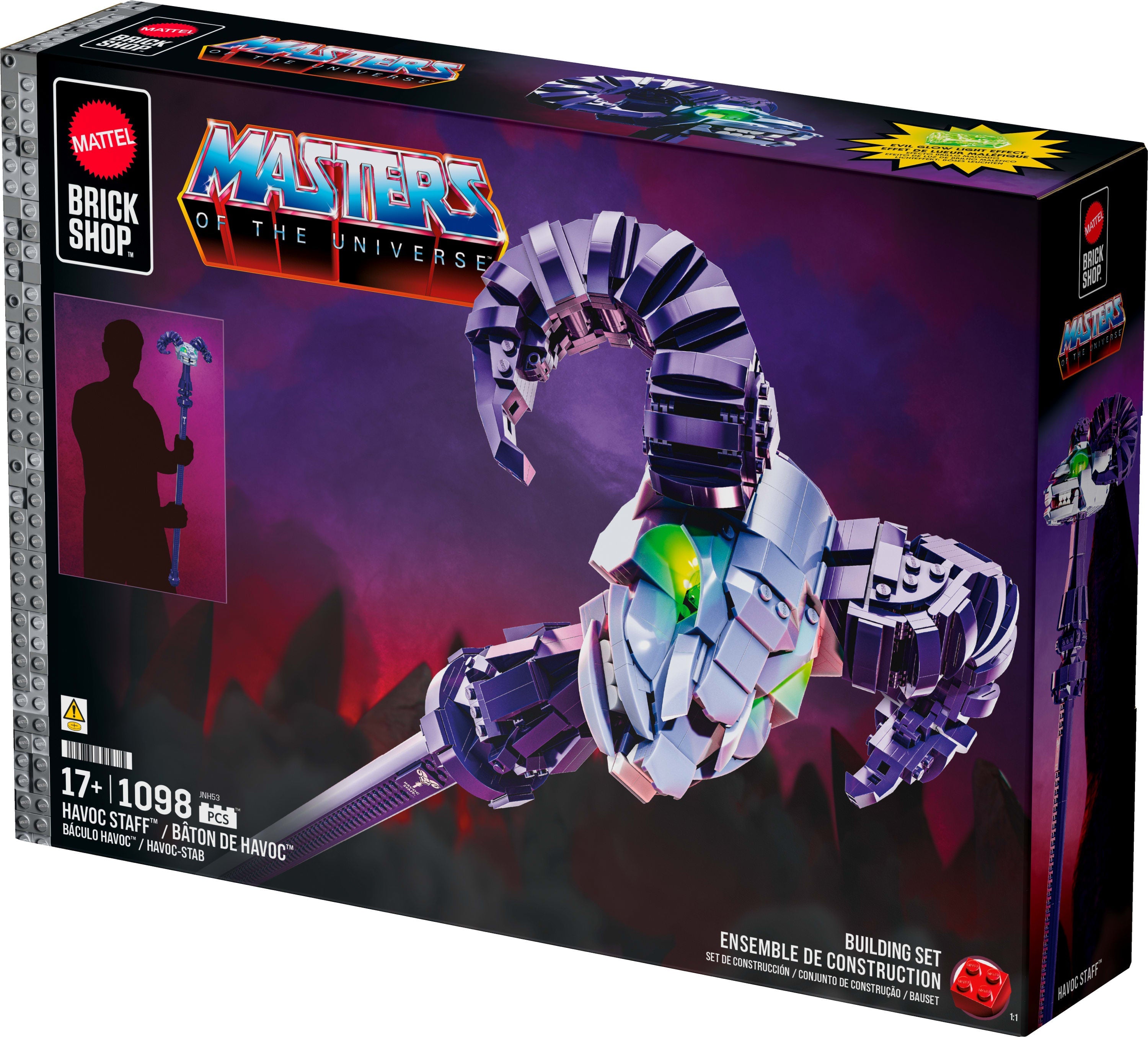Mattel Brick Shop Masters of the Universe Skeletor Havoc Staff
