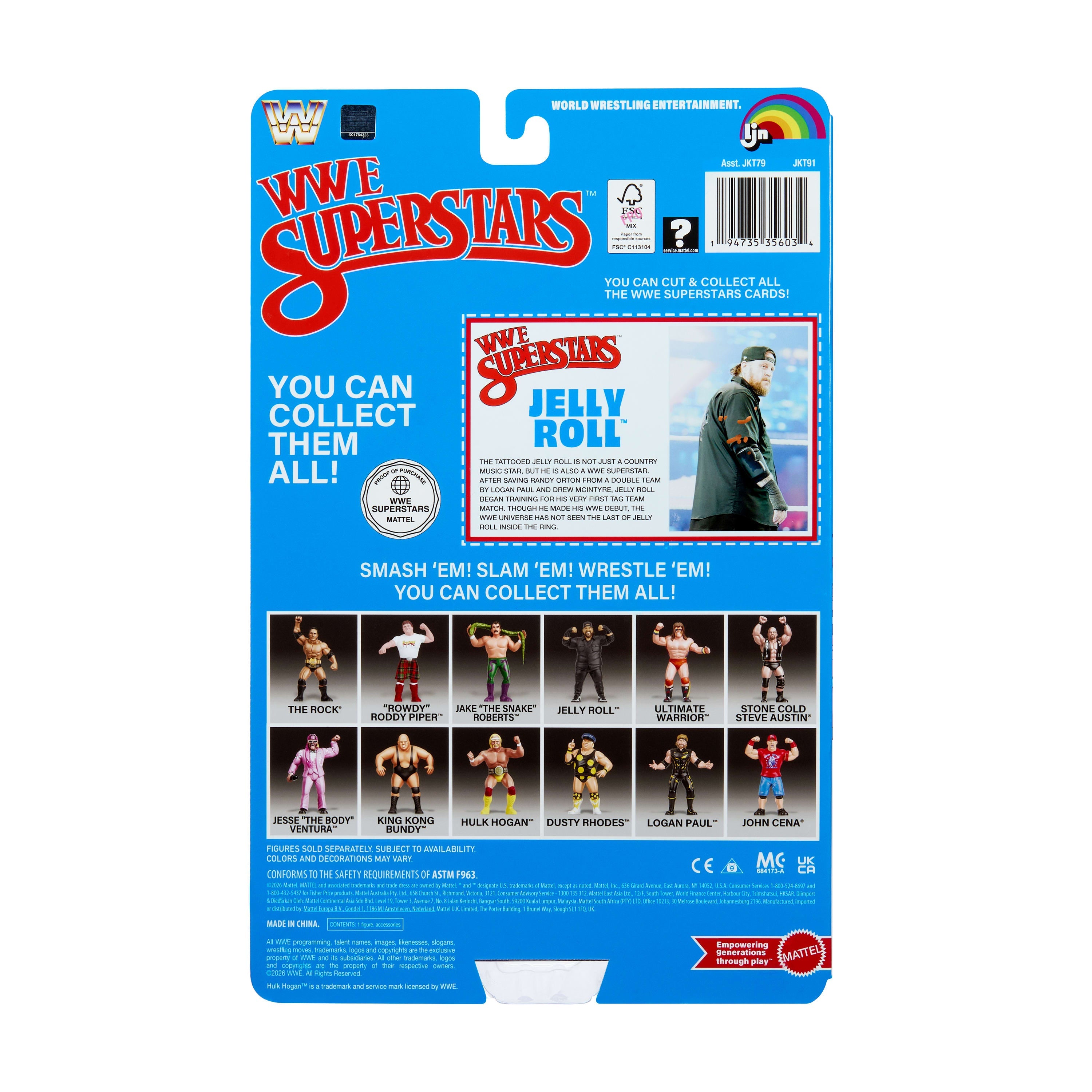 LJN WWE Superstars Jelly Roll Action Figure