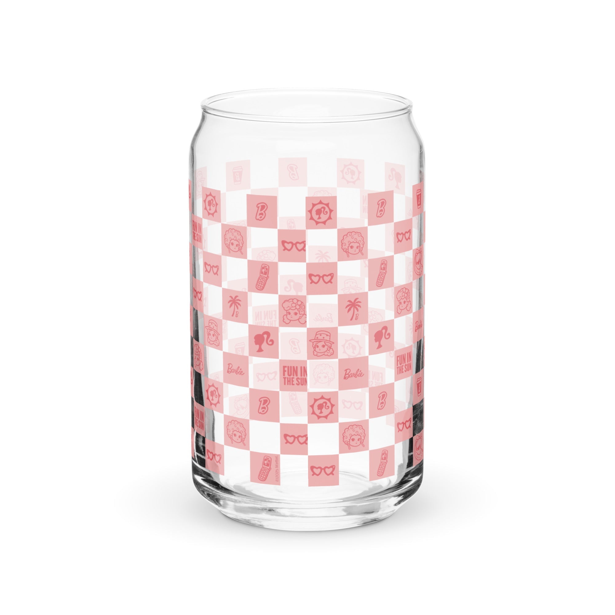 Barbie Checkerboard Icons Cutie Clear Glass