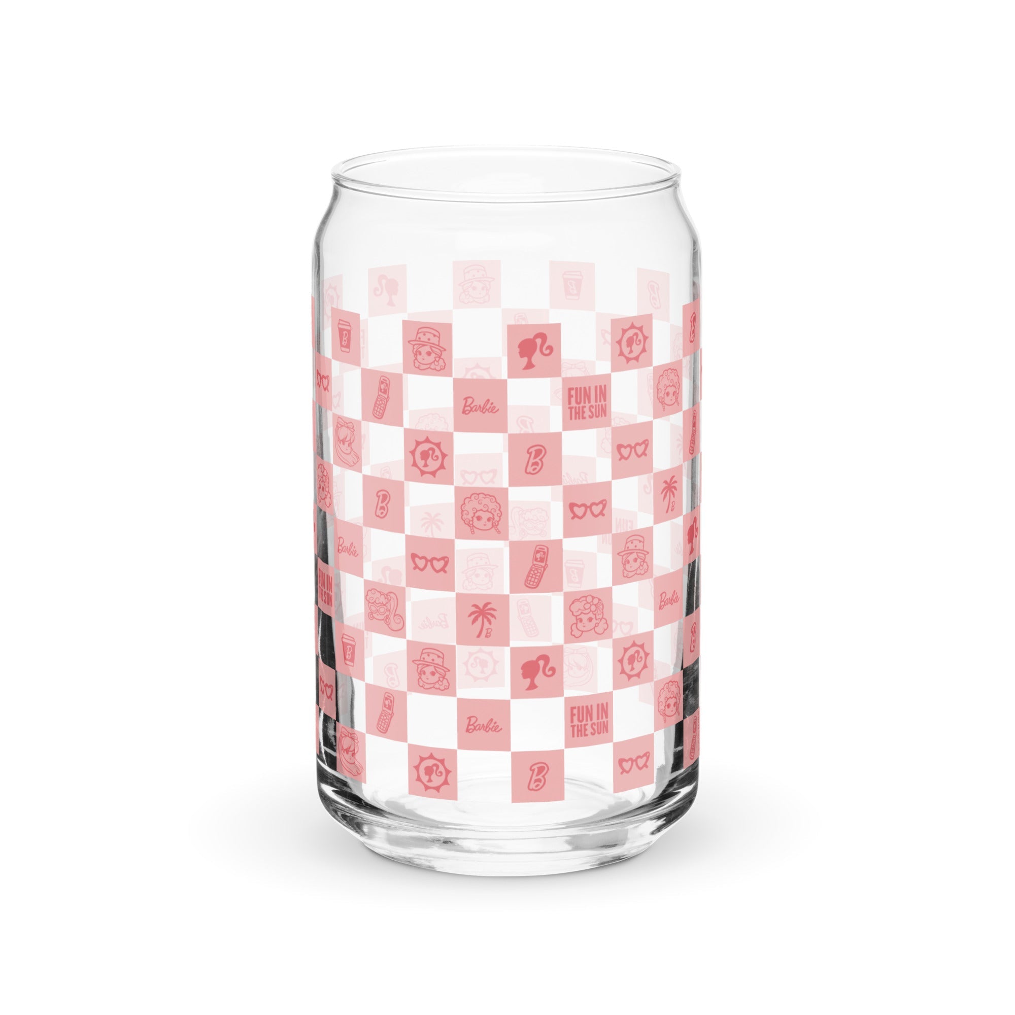 Barbie Checkerboard Icons Cutie Clear Glass