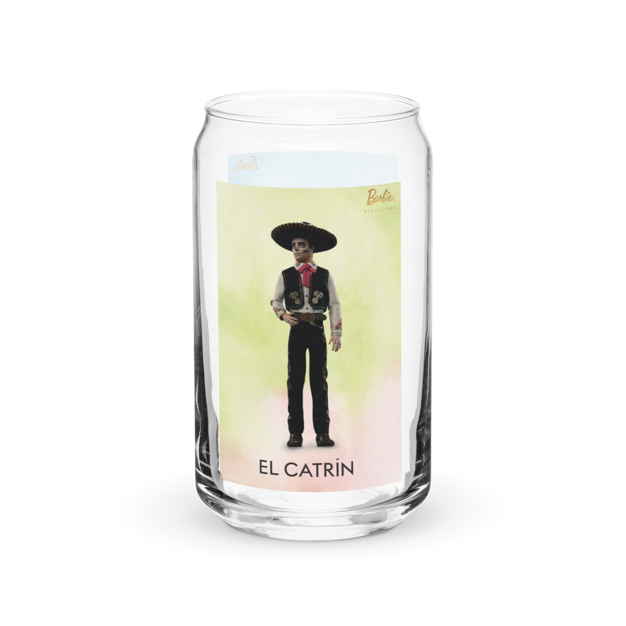 Barbie Día de Muertos Portraits Clear Glass