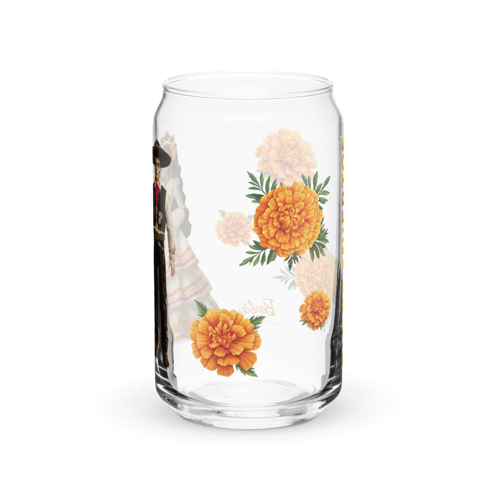 Barbie Día de Muertos Marigolds Clear Glass