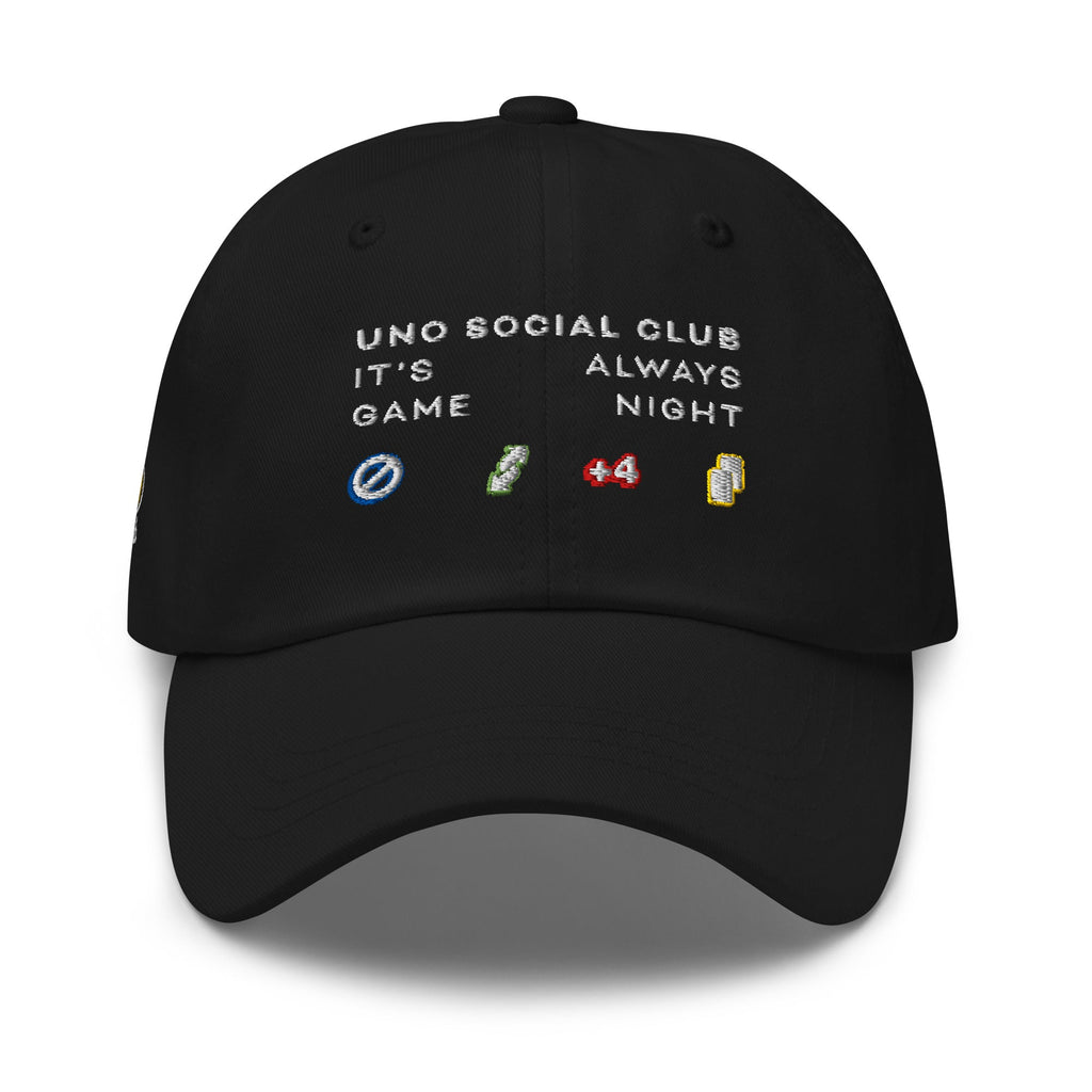 UNO Social Club It's Always Game Night Black Hat
