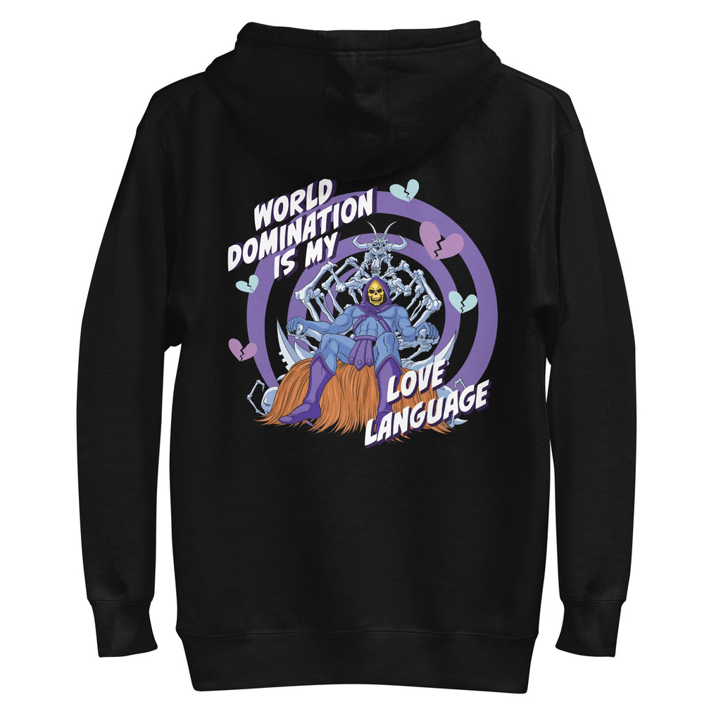 Masters of the Universe Skeletor Love Language Embroidered Black Hoodie