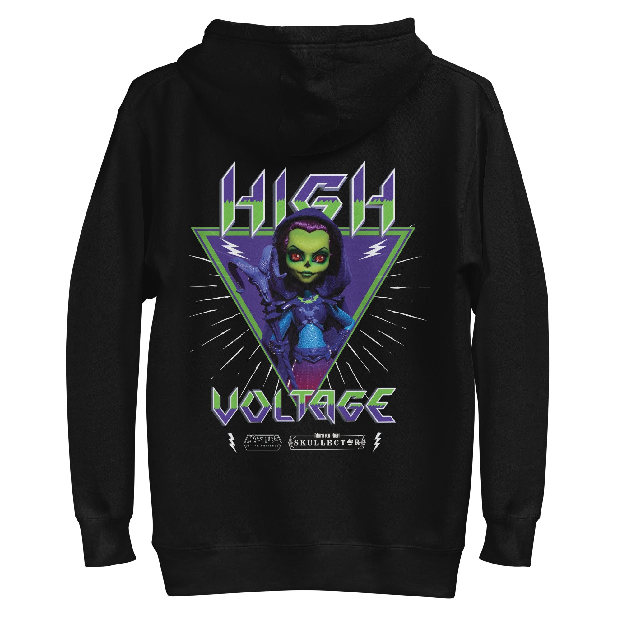Monster High Masters of the Universe Skeletor Embroidered Black Hoodie