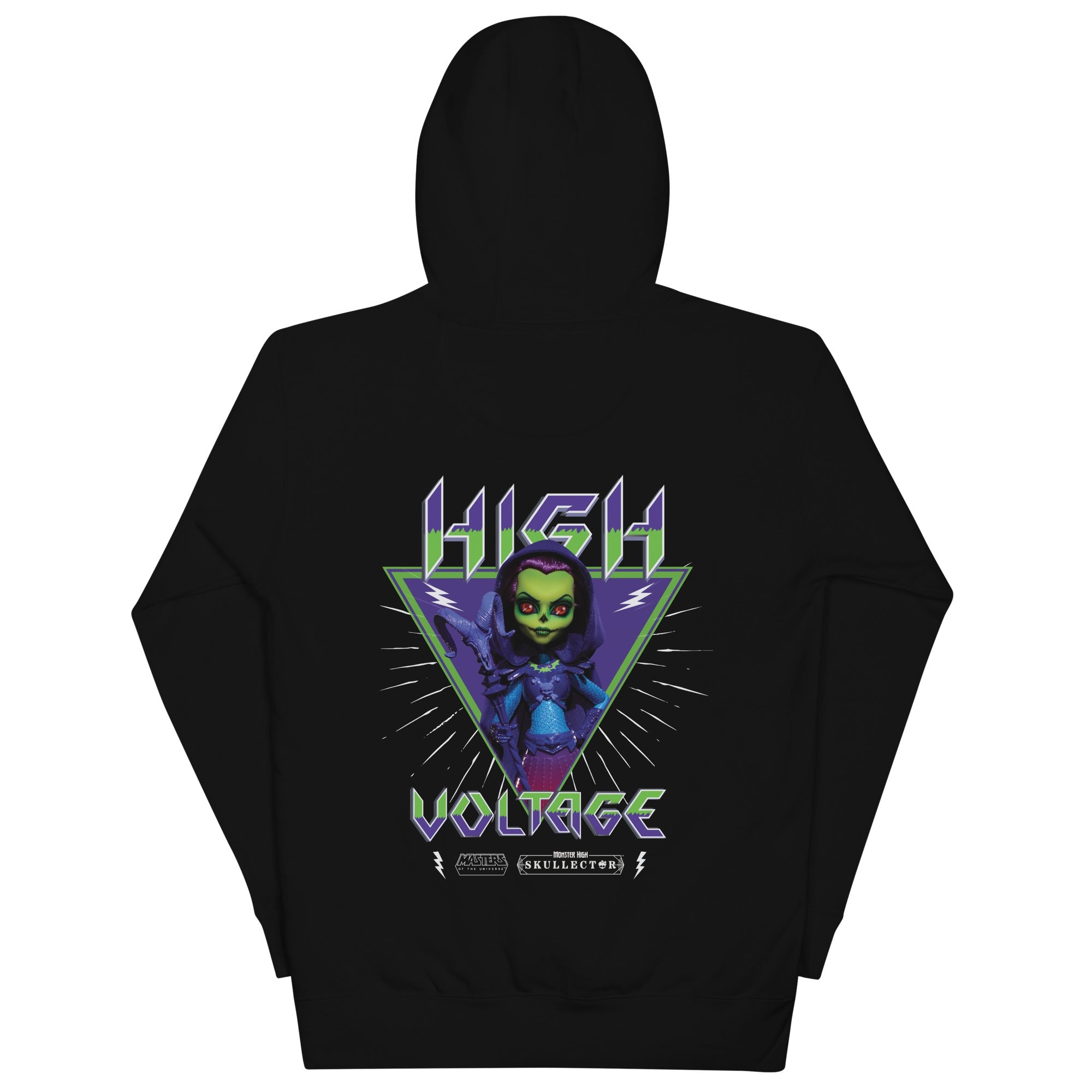Monster High Masters of the Universe Skeletor Embroidered Black Hoodie
