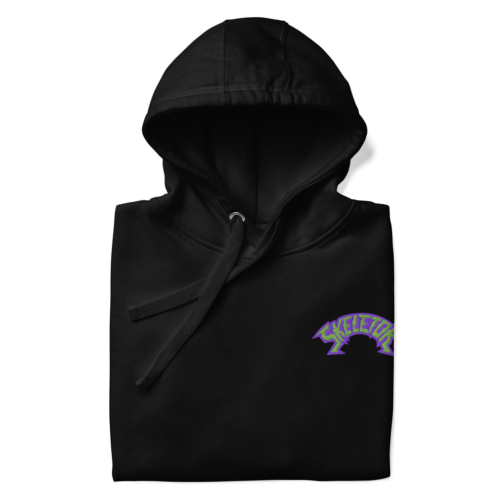 Monster High Masters of the Universe Skeletor Embroidered Black Hoodie