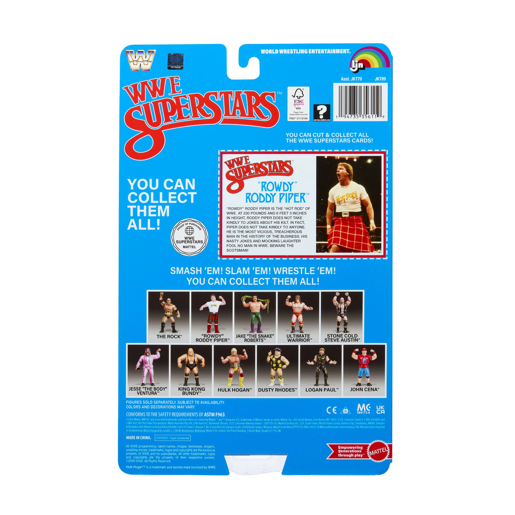 LJN WWE Superstars “Rowdy” Roddy Piper Action Figure